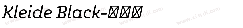Kleide Black字体转换